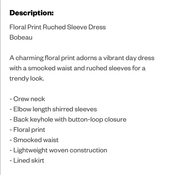 🌻Bobeau NWOT Yellow Ruched Sleeve Floral Dress🌻 - Picture 3 of 8